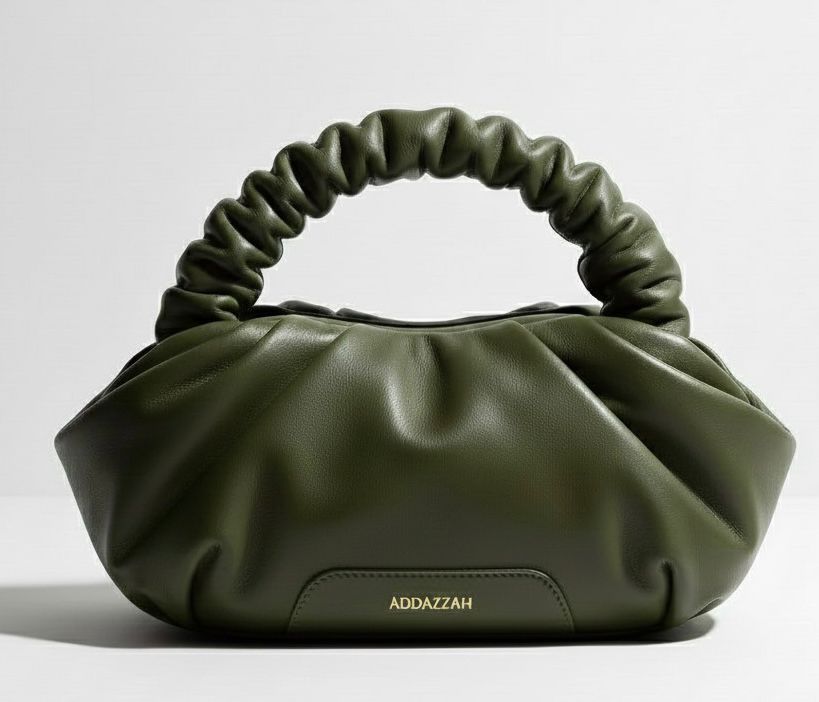 Earthy Olive Gathered Bag