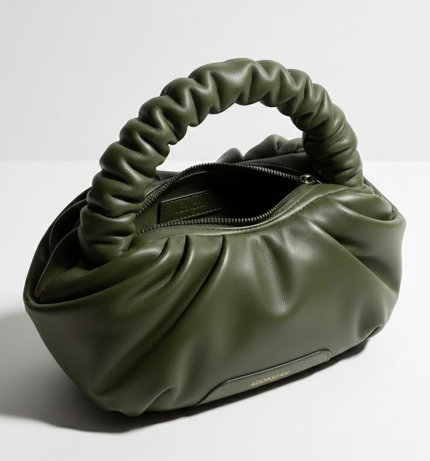 Earthy Olive Gathered Bag